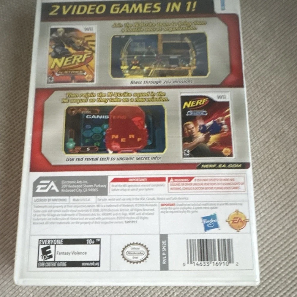 EA Nerf N-Strike Double Blast Bundle Nintendo Wii Shooter E10+ NTSC-U/C